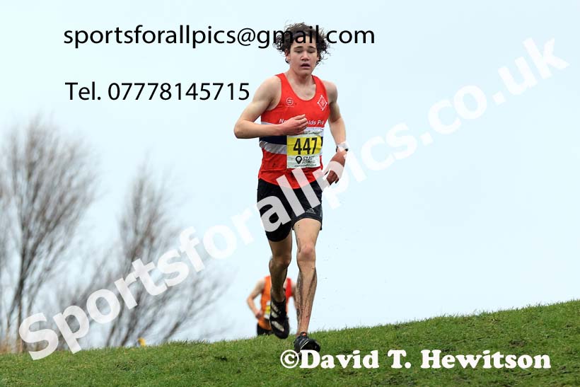 Mens under-17s 2023 North Eastern Cross Country Champs., Temple Park, South Shields. Photo: David T. Hewitson/Sports for All Pics